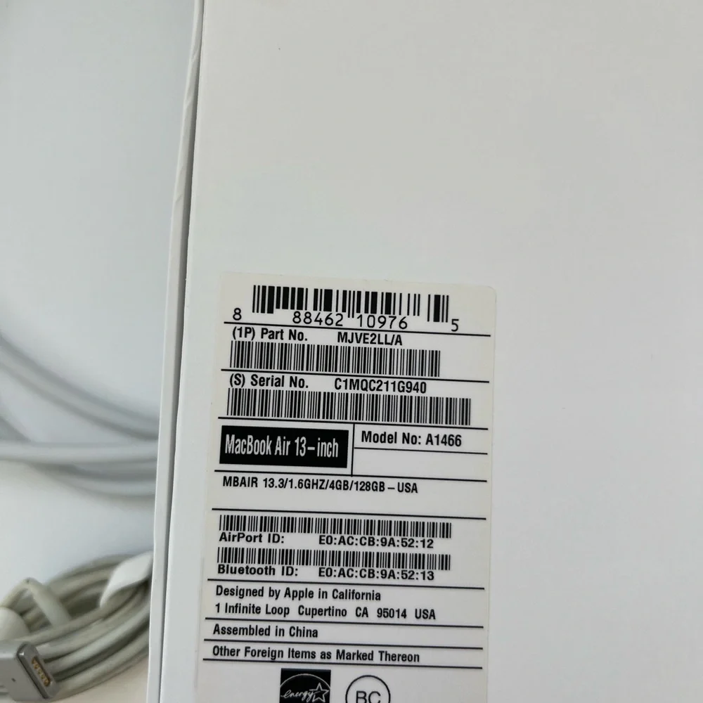 Apple MacBook Air notebook A1466